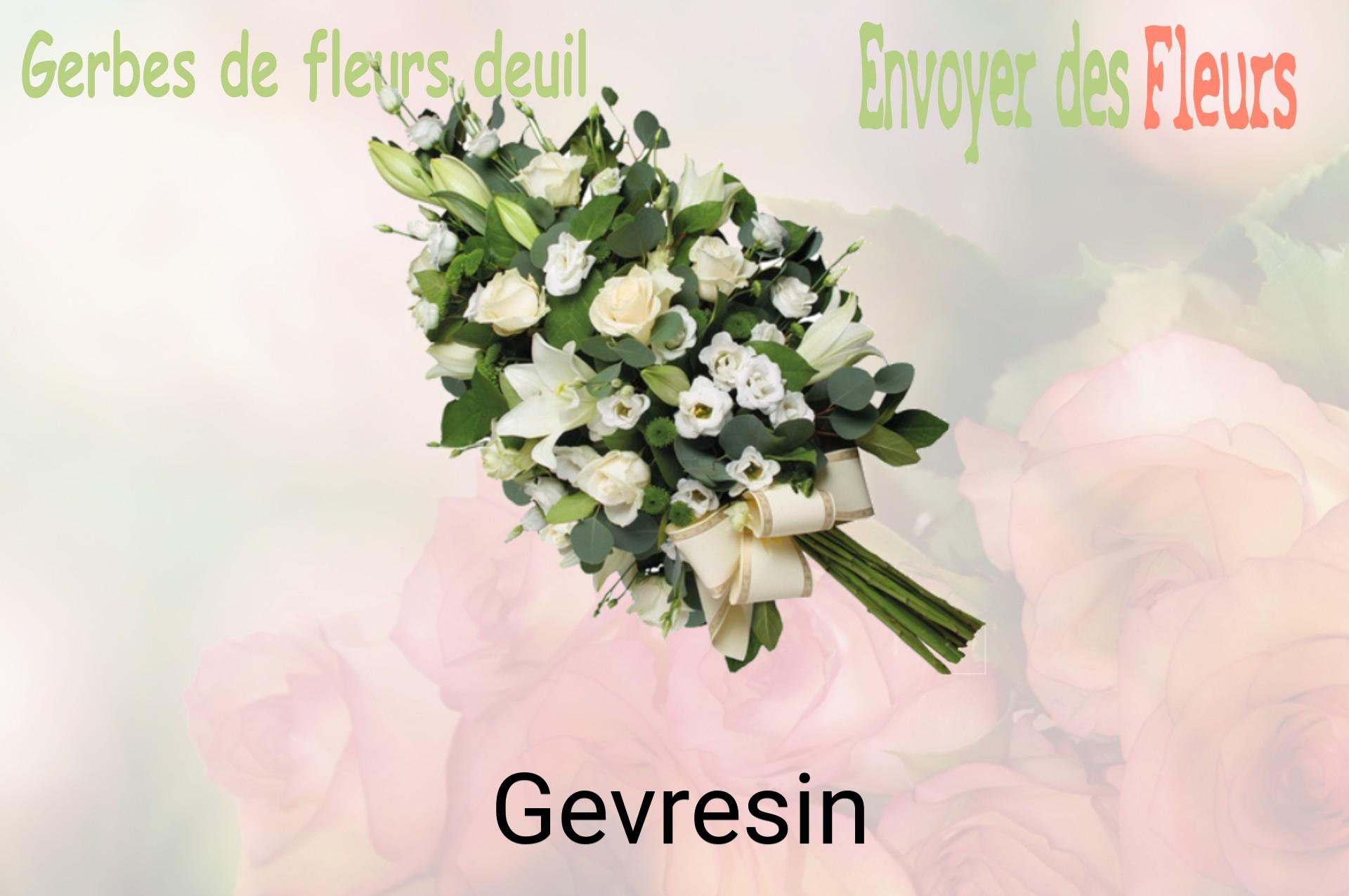 Gerbe de fleurs de deuil livrée à Gevresin